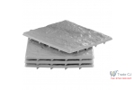 Set 4 bucati podea gradina, din plastic PP, 30x30 cm, culoare gri, efect piatra