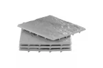 Set 4 bucati podea gradina, din plastic PP, 30x30 cm, culoare gri, efect piatra