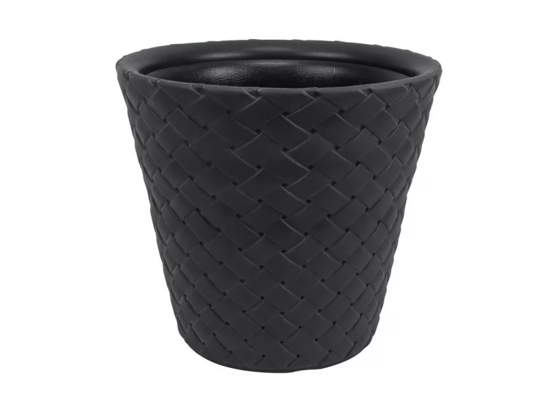 Ghiveci flori RoundMatuba,gri,diametru 35 cm,inaltime 32 cm