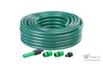 Set furtun cu accesorii pentru gradina, 3 straturi, conectica 1 2, lungime 10 m, presiune max 12 bar, rezistent UV