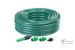 Set furtun cu accesorii pentru gradina, 3 straturi, conectica 1 2, lungime 15 m, presiune max 12 bar, rezistent UV