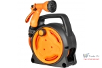 Furtun cu derulator si pistol stropit cu 8 functii, conectica 1 2 si 3 4, 3 straturi, 10m, max 6 bar