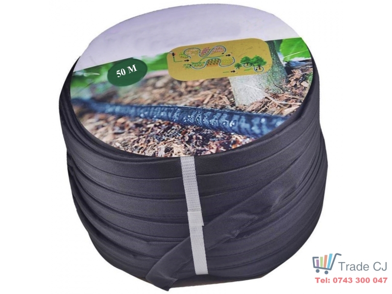 Furtun de gradina, irigare prin picurare, material textil, lungime 50 m, conectica 1 2