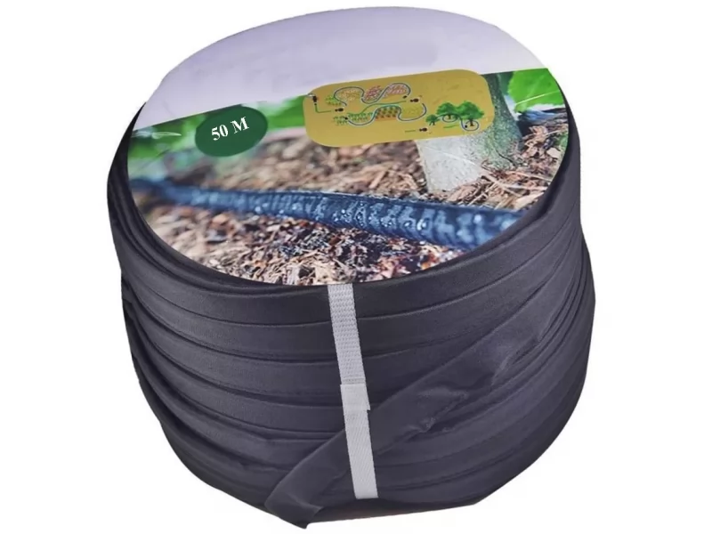 Furtun de gradina, irigare prin picurare, material textil, lungime 50 m, conectica 1 2