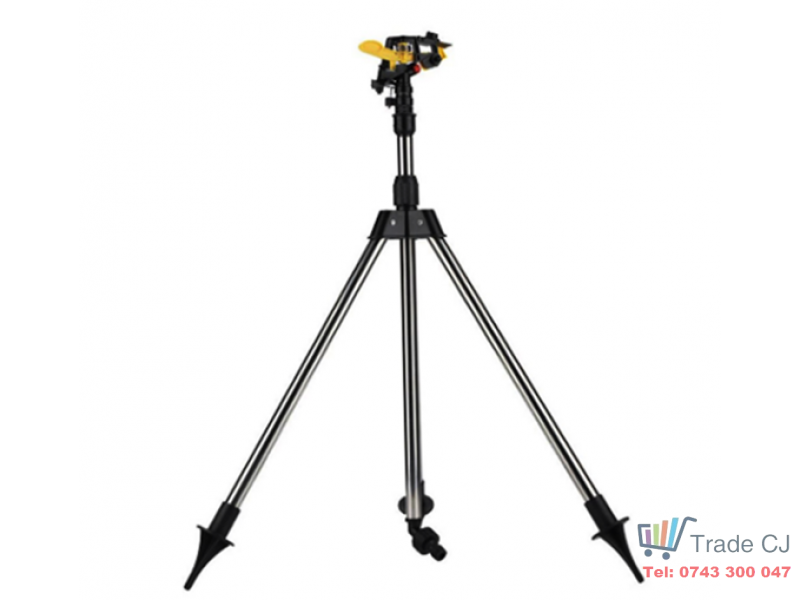 Aspersor cu picioare metalice,rotativ pentru gradina cu trepied 55-93 cm cu sistem prindere 3 4