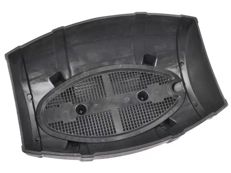 Ghiveci decorativ Half-Barrel Teak din plastic pentru terase sau gradini 41.5x30x19cm