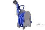 Furtun de stropit 1 2 cu derulator si pistol stropit, lungime 10m
