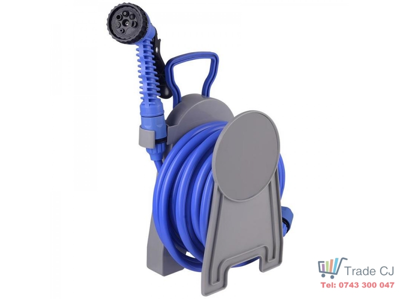 Furtun de stropit 1 2 cu derulator si pistol stropit, lungime 10m
