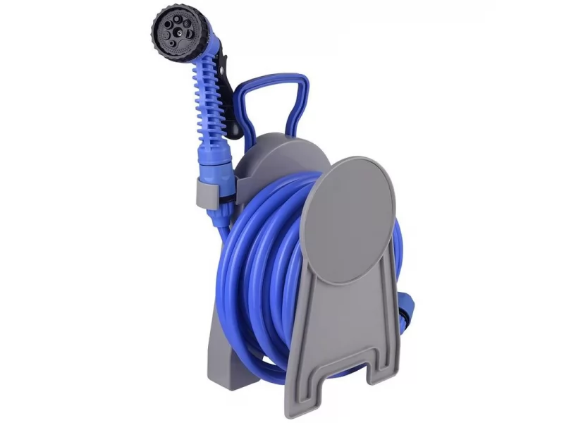 Furtun de stropit 1 2 cu derulator si pistol stropit, lungime 10m