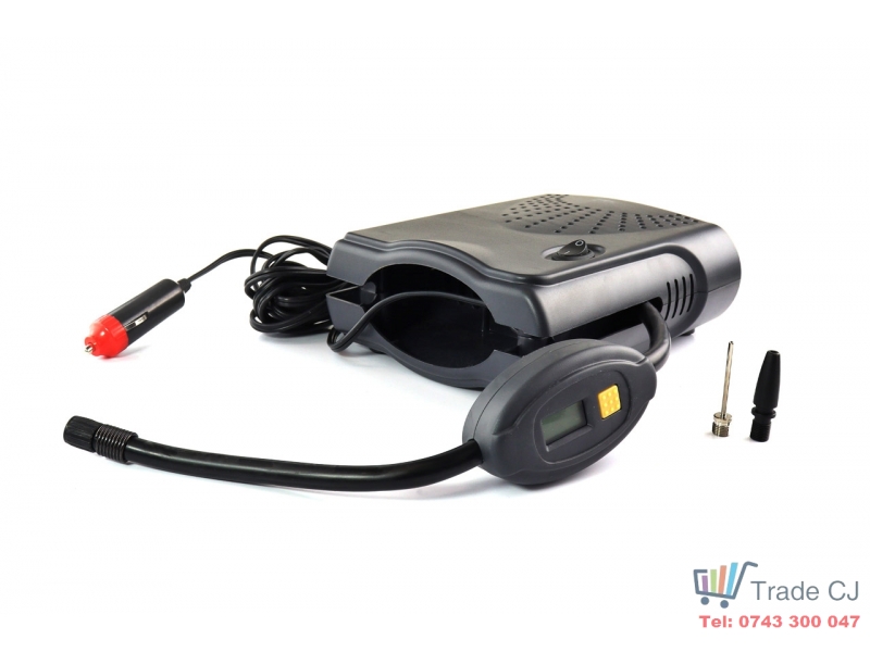 Compresor auto portabil.alimentare 12V.manometru digital si accesorii