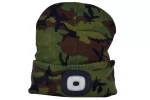 Caciula cu LED reincarcabila prin USB,4xSMD LED,Li-Ion,Army Camouflage,marime universala