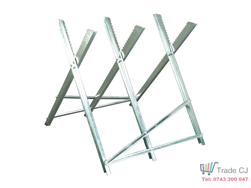 Capra metalica pliabila, material zincat, pentru taiat lemne, 80x80x79 cm, max 150 kg