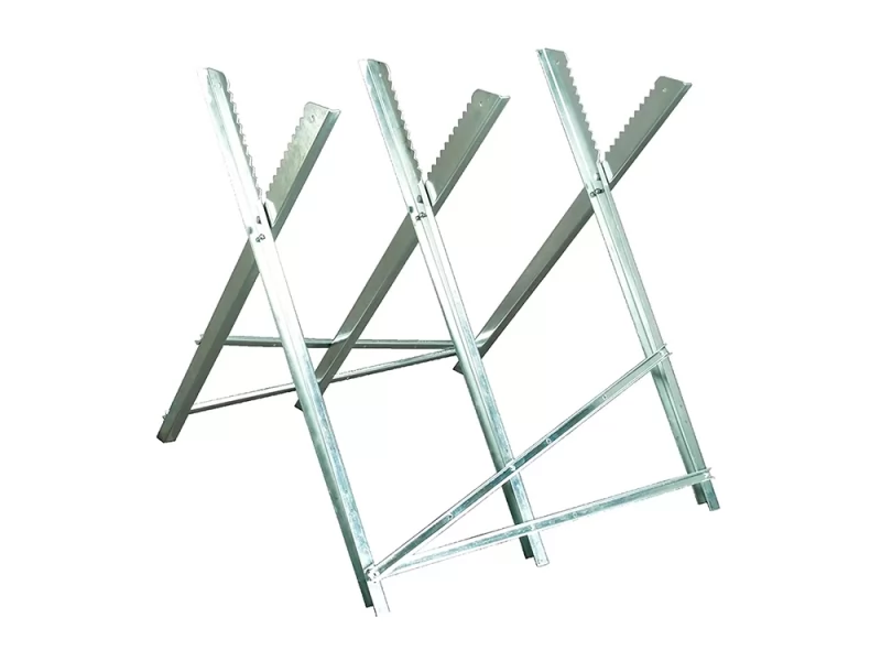 Capra metalica pliabila, material zincat, pentru taiat lemne, 80x80x79 cm, max 150 kg