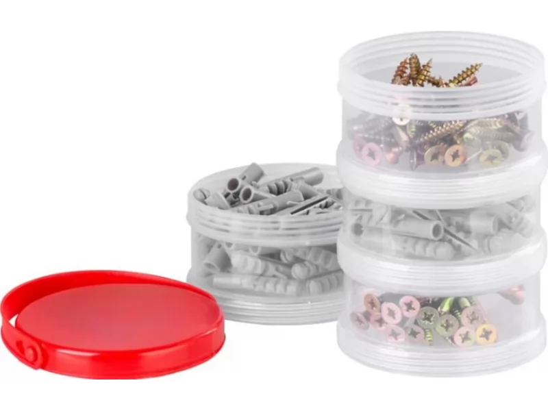 Set 150 piese holsuruburi si dibluri, in cutie transport plastic