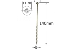 Set holsurub cap inecat 6x140, 50 bucati set