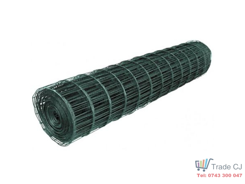 Plasa sarma sudata plastifiata Europlast h 1.5m, L 25m, Ochi 10cmx5cm diametru sarma 2, 2mm