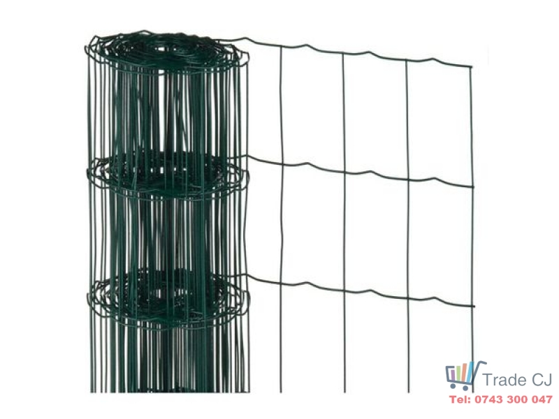 Plasa sarma sudata plastifiata Europlast h 1.5m, L 25m, Ochi 10cmx5cm diametru sarma 2, 2mm
