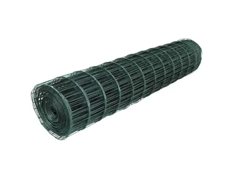 Plasa sarma sudata plastifiata Europlast h 1.5m, L 25m, Ochi 10cmx5cm diametru sarma 2, 2mm