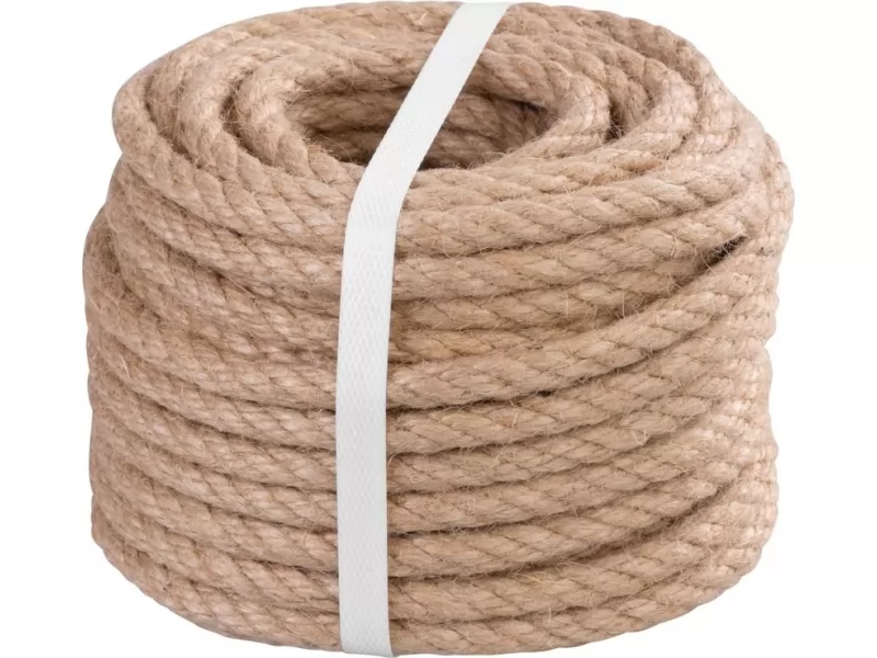 Funie rasucita din iuta pentru gradina si decor, 16 mm grosime, 20 m lungime