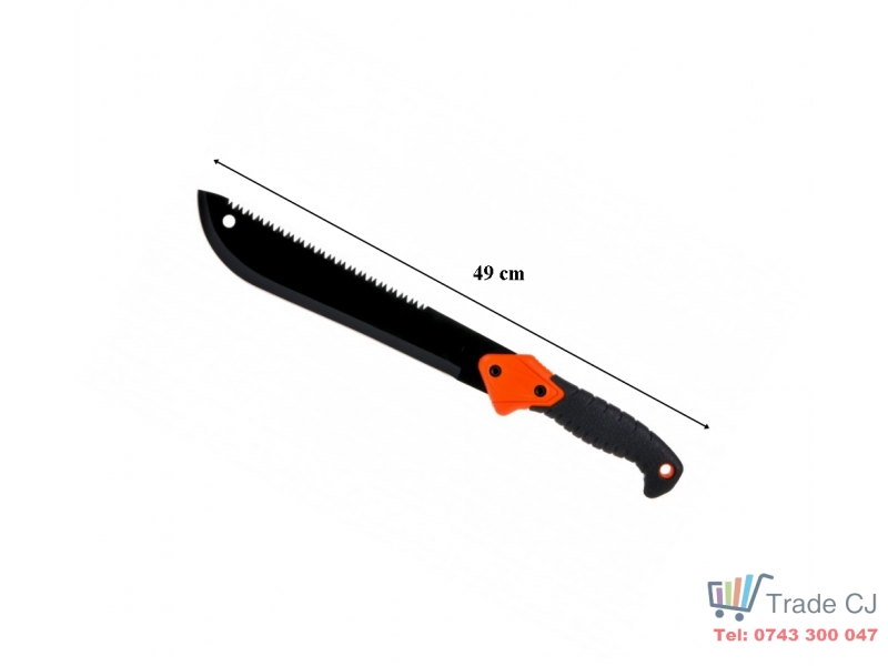 Maceta din otel cu fierastrau 49 cm, maner TPR, teaca protectie
