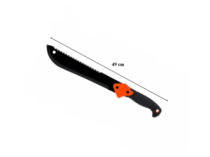 Maceta din otel cu fierastrau 49 cm, maner TPR, teaca protectie