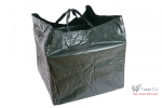 Sac premium depozitare frunze, pliabil pentru gradina, verde, volum 200l