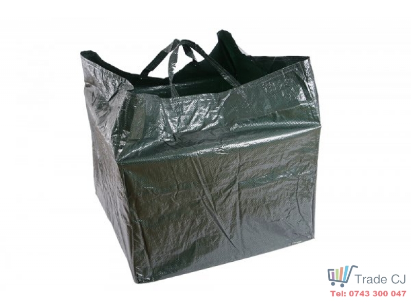 Sac premium depozitare frunze, pliabil pentru gradina, verde, volum 200l