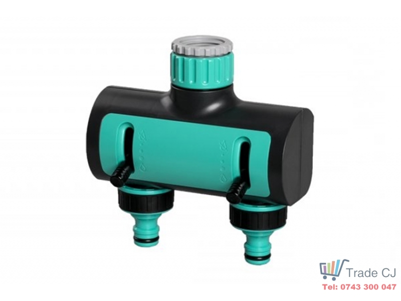 Adaptor robinet 3 4, cu 2 iesiri furtun, comutator on off
