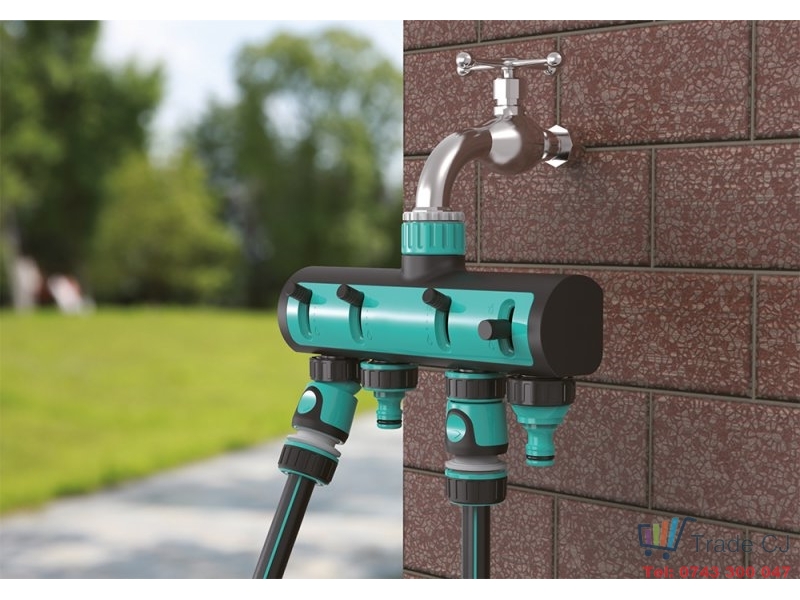 Adaptor robinet 3 4, cu 4 iesiri furtun, comutator on off