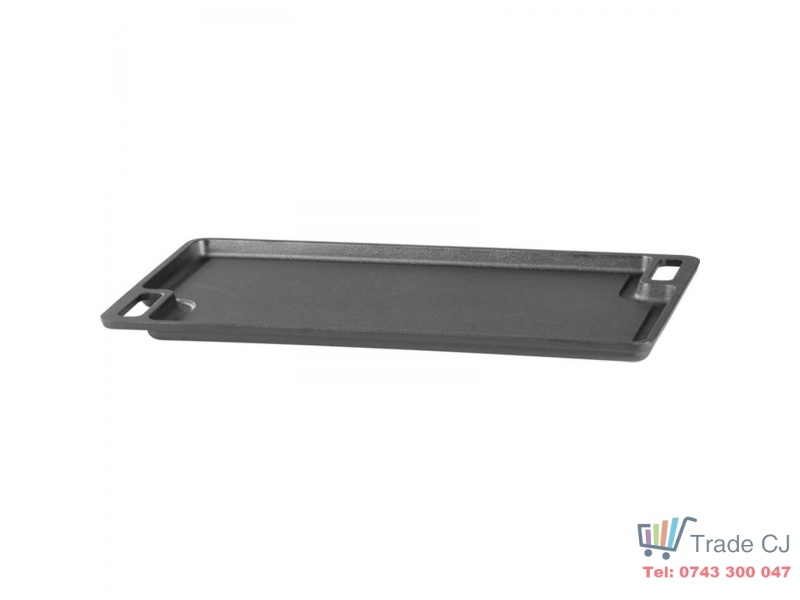 Plita reversibila din fonta pentru grill, dreptunghiulara, cu manere 46x26x1.9 Cm