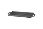 Plita reversibila din fonta pentru grill, 2 fete, compatibila gaz foc deschis sobe, cu manere, 50x23x1.5 cm, pentru carne, legume si camping