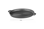 Plita rotunda din fonta pentru gratar, cu manere 34x3 Cm