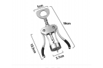 Tirbuson pentru desfacut sticle vin, maner ergonomic, multifunctional, 19 cm