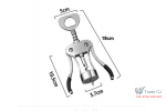 Tirbuson pentru desfacut sticle vin, maner ergonomic, multifunctional, 19 cm
