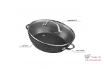 Oala cu capac si manere pentru cuptor, BML26, capacitate 2.8l, diametru 26 cm, triplustrat