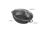 Oala cu capac si manere pentru cuptor, BML26, capacitate 2.8l, diametru 26 cm, triplustrat
