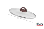 Capac sticla termorezistent, diametru 24 cm, BML-24, cu maner prindere