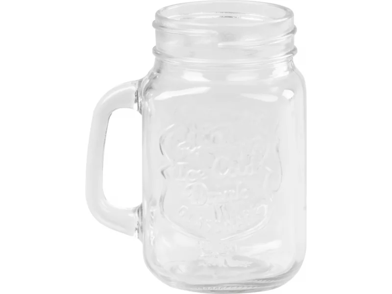 Set 12 bucati pahare sticla cu pai si capac pentru servire bauturi, capacitate 480ml
