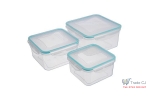 Set 3 caserole pentru alimente MagicHome 0,7l;1,2l;2l