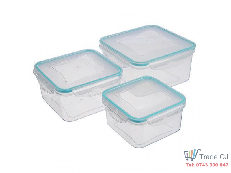 Set 3 caserole pentru alimente MagicHome 0,7l;1,2l;2l