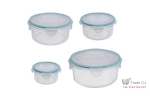 Set 4 caserole pentru alimente MagicHome 0,4l;0.8l;1,5l;2,3l