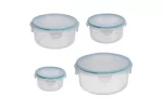 Set 4 caserole pentru alimente MagicHome 0,4l;0.8l;1,5l;2,3l