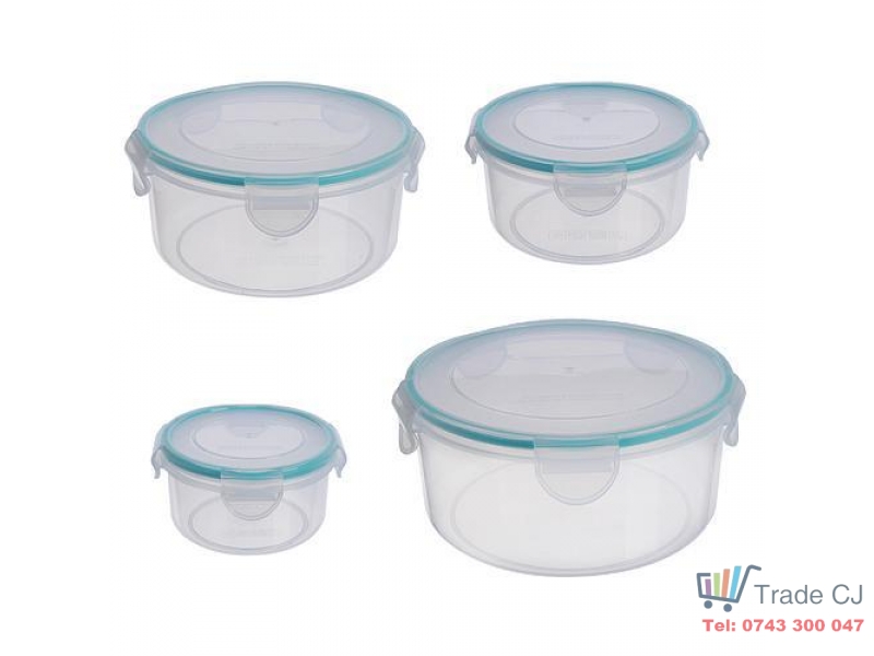 Set 4 caserole pentru alimente MagicHome 0,4l;0.8l;1,5l;2,3l