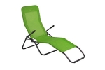 Sezlong pliabil,140x60x96cm,cadru otel,culoare verde