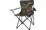 Scaun pliabil pentru pescuit si camping Army Camouflage, 85x50x85 cm, cadru metalic, suport pahare, cotiere, geanta transport, max. 120 kg