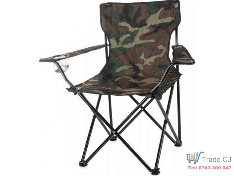 Scaun pliabil pentru pescuit sau camping 85x50x85 cm,army camouflage,max 120kg