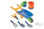 Set jucarii roaba + 7 accesorii pentru plaja si gradina