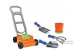 Set jucarii masinuta tuns iarba + 5 accesorii pentru plaja si gradina