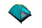 Cort pentru camping si drumetie, SGTT Relax pentru 2 persoane, din poliester si fibra, inchidere frontala. rezistent UV si apa, 205x150x100 cm