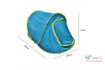 Cort de plaja si picnic SGTT Relax, din poliester si fibra, inchidere frontala. rezistent UV si apa, 220x120x95 cm